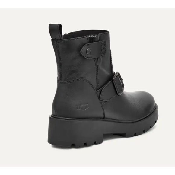 UGG Saoirse Leather Booties in Black Size 8 / Like New - Picture 4 of 13